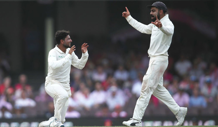 Kuldeep Kohli celebrating