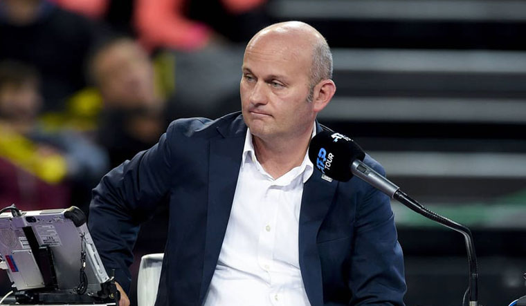 Chair umpire Gianluca Moscarella
