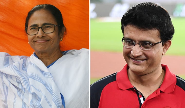West Bengal Chief Minister Mamata Banerjee; former India captain Sourav Ganguly | Salil Bera