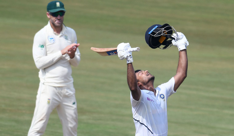 Mayank Agarwal's double hundred takes India to 450/5 at tea