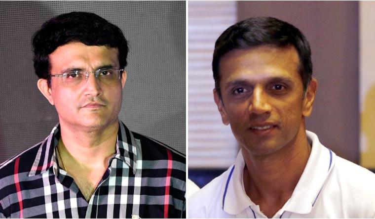 BCCI president Sourav Ganguly and NCA head Rahul Dravid