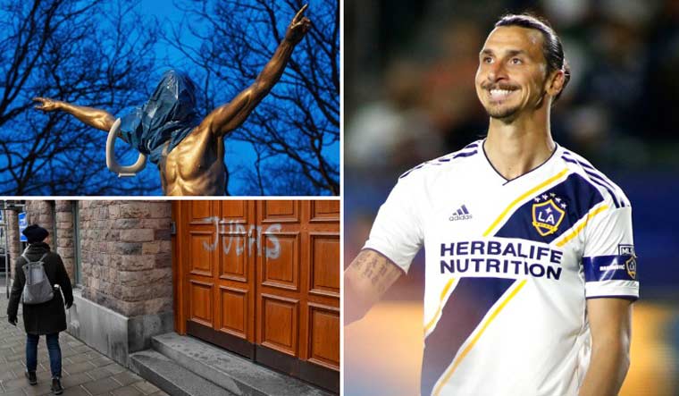 Ibrahimovic's statue and house were vandalised by Malmo FF fans