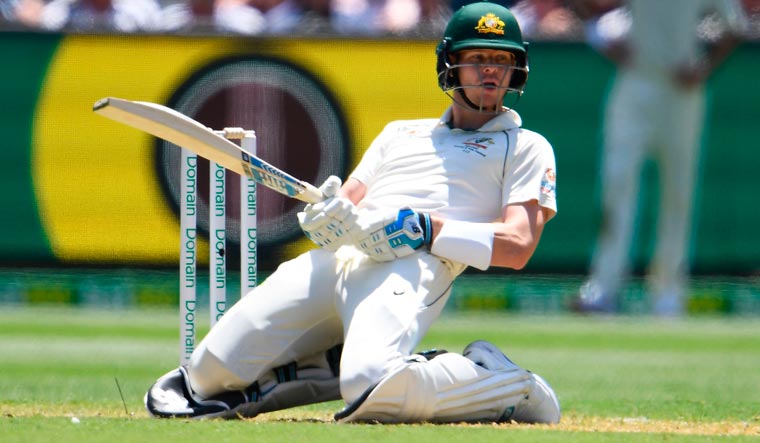 Steve Smith avoids a bouncer from New Zealand bowler Neil Wagner on the first day of the second Test match at the MCG in Melbourne | AFP