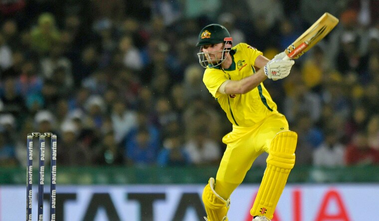 Ashton Turner of Australia plays a shot during the 4th ODI cricket match between India and Australia in Mohali on Sunday | PTI