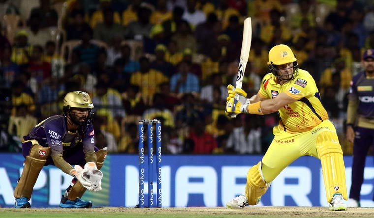 Chennai Super Kings' Shane Watson plays a shot | AP