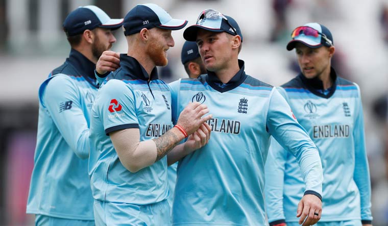 The England team in action during the warm-up match against Afghanistan at the Oval in London, ahead of the ICC World Cup | Reuters