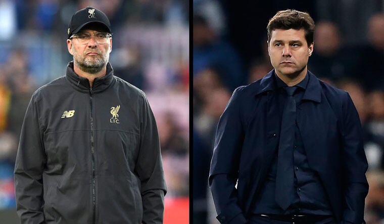 Liverpool coach Jurgen Klopp (left) and Tottenham Hotspur coach Mauricio Pochettino | AFP