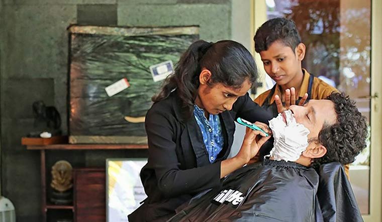 Sachin Tendulkar gets a shave from female barbers Neha and Jyoti | PTI