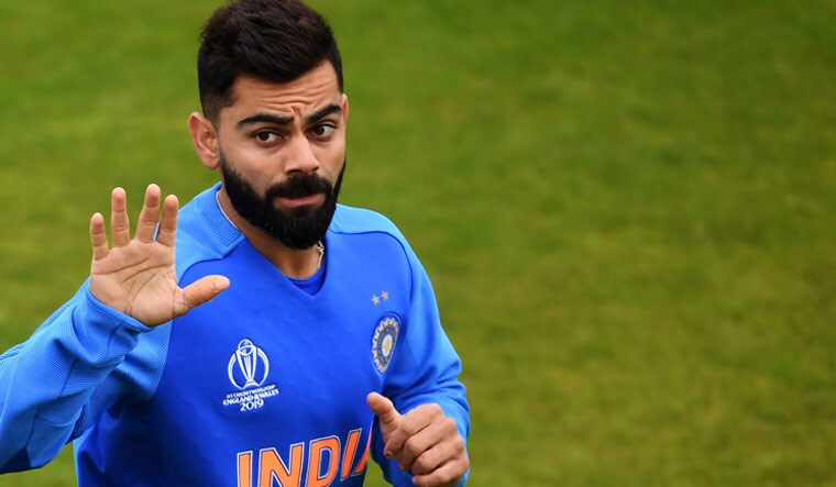 India captain Virat Kohli attends a nets session at Trent Bridge in Nottingham | AFP