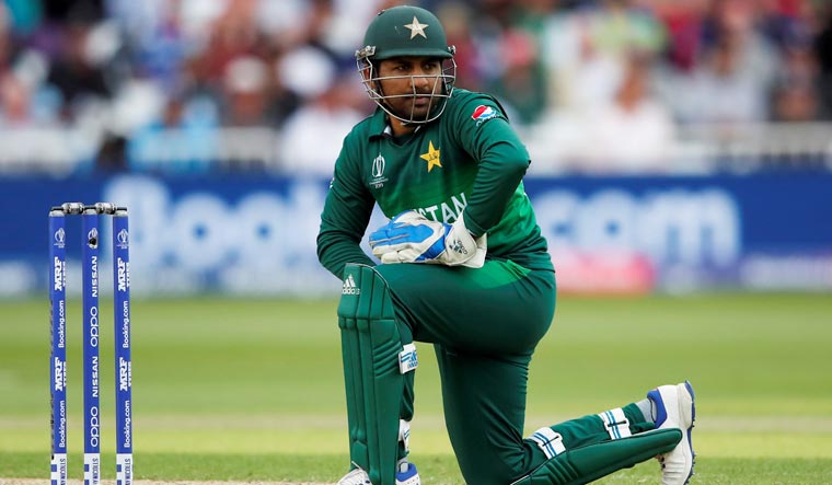 Pakistan skipper Sarfaraz Ahmed in action during the ICC World Cup group match against England at Trent Bridge, Nottingham | Reuters