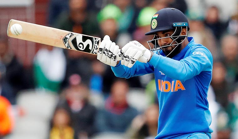 K.L. Rahul in action against Pakistan during the group match at the ICC World Cup, in Old Trafford | Reuters