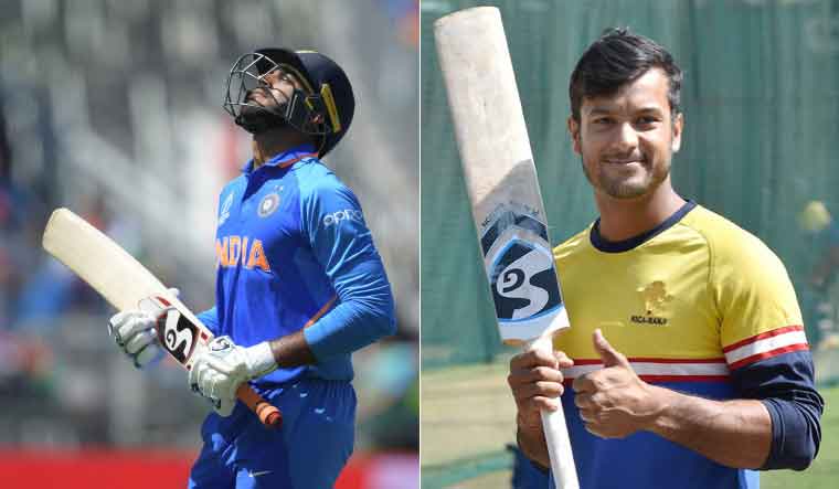 Vijay Shankar [left] and Mayank Agarwal | File