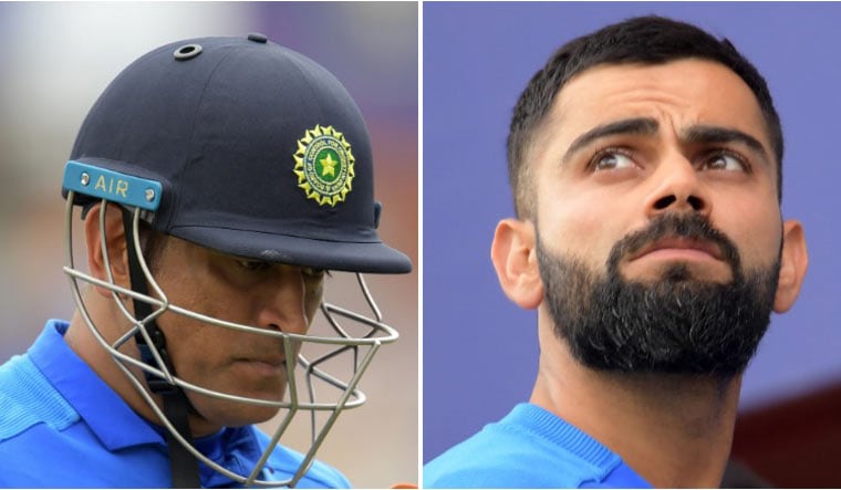 M.S. Dhoni (left) and India captain Virat Kohli