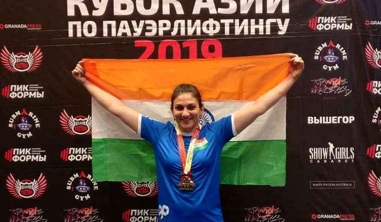 Bhavna Tokekar after her win at the Open Asian/World Powerlifting Championships in Russia | via Facebook