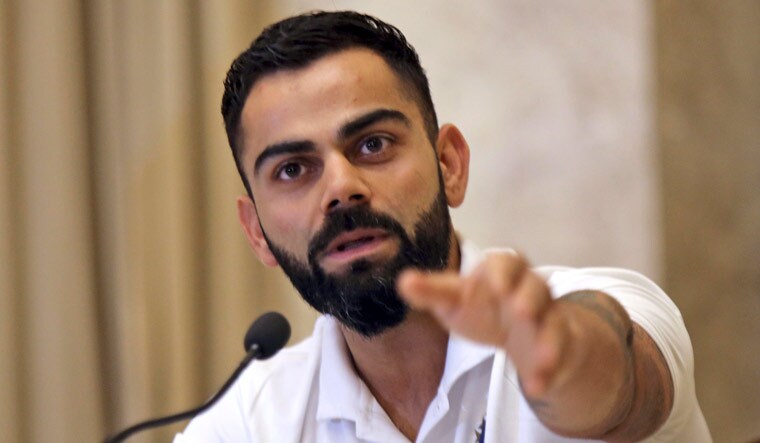 Virat Kohli at the Indian team's pre-departure press conference | AP