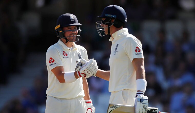 England's Joe Denly and Rory Burns during the third day of the match | Reuters
