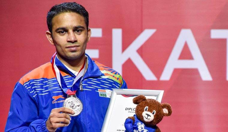 Amit Panghal settled for the silver medal at the AIBA Mens World Championships in Ekaterinburg, Russia | PTI