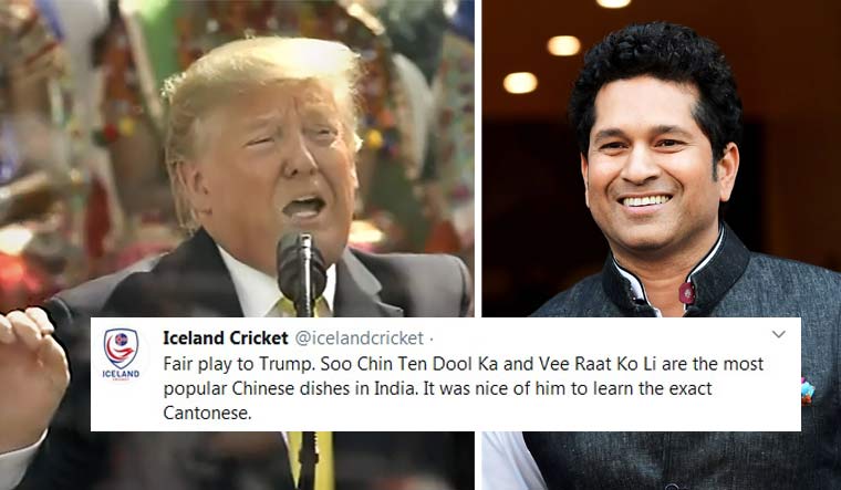 Iceland Cricket trolls Trump, compares names of Tendulkar, Kohli to Chinese menu