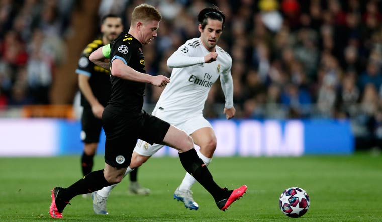 Champions League: De Bruyne inspires late turnaround as City stun Real Madrid