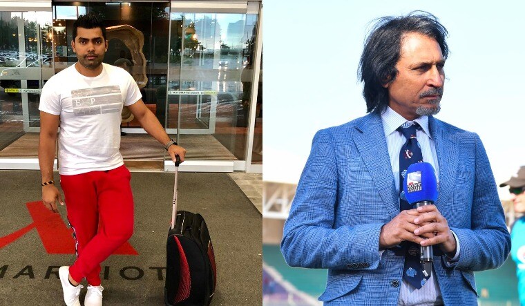 A collage showing Umar Akmal (left) and Ramiz Raja | Official Twitter handles