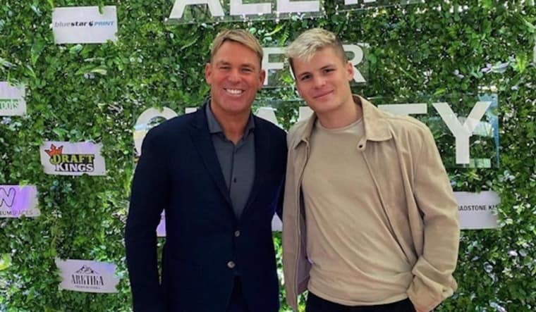 [File] Shane Warne and his son Jackson | Instagram