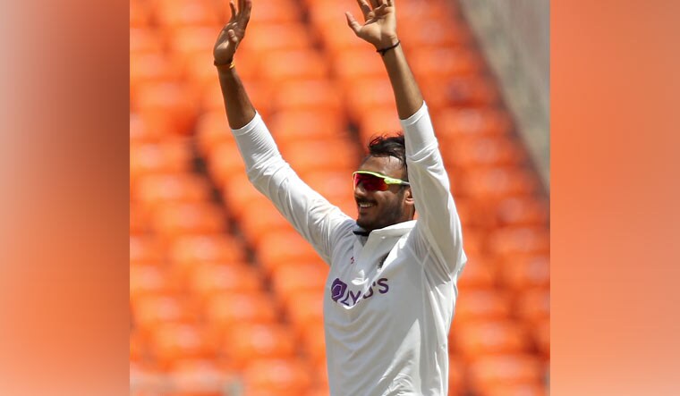 India spinner Axar Patel during the fourth Test match against England | AP