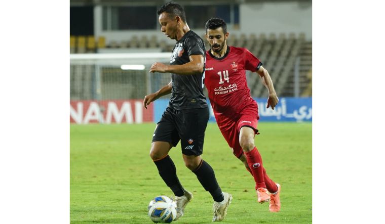 FC Goa in action against Persepolis FC during their AFC Champions League clash | via Twitter/FCGoaOfficial