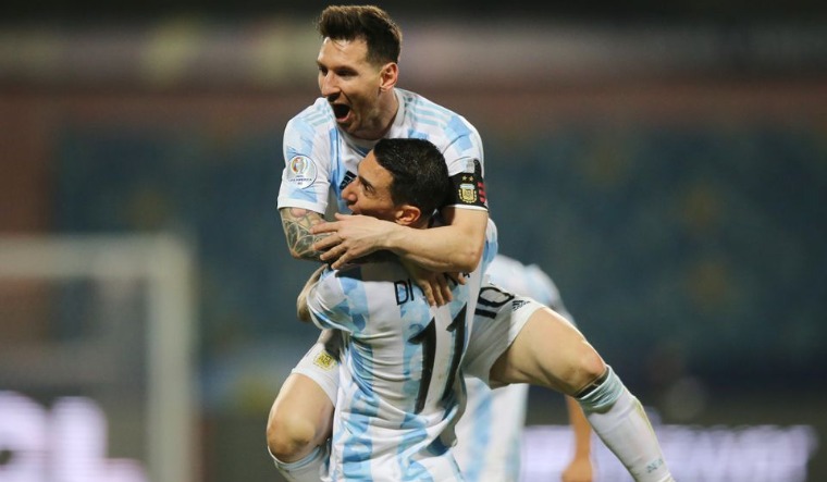 messi celebrating