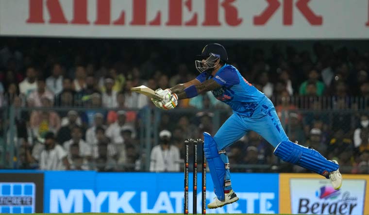 Suryakumar Yadav plays a shot | AP