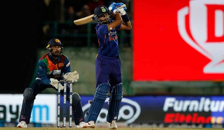 Shreyas Iyer in action during the second T20I against Sri Lanka in Dharamsala | via Twitter