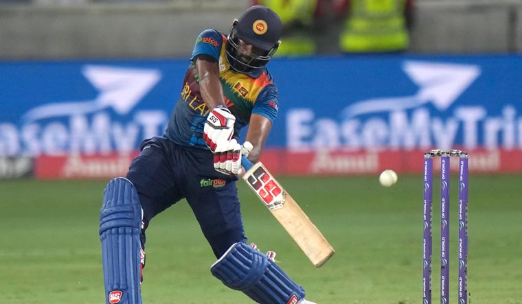 Sri Lanka's Bhanuka Rajapaksa plays a shot | AP