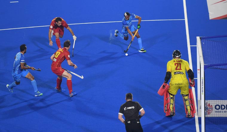 Hardik Singh scores India's second goal against Spain | Salil Bera