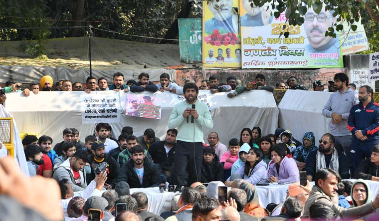 Wrestlers staging a protest in Delhi | Arvind Jain