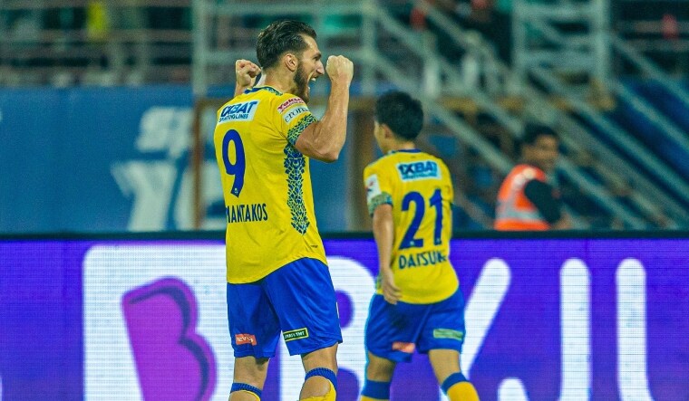 Dimitrios Diamantakos of KBFC after scoring | Twitter