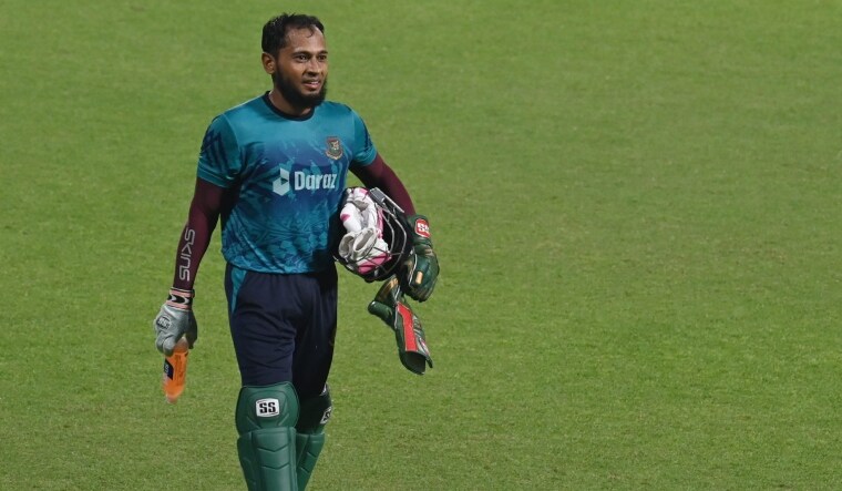 Bangladesh's Mushfiqur Rahim during a practice session in Kolkata | Salil Bera