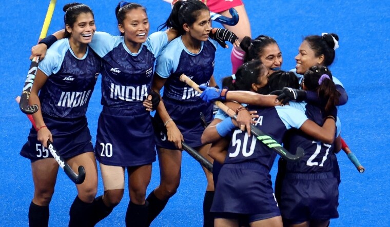 Indian hockey players celebrate after winning the bronze | Reuters