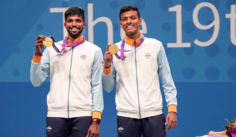 Gold medallists Chirag Shetty and Satwiksairaj Rankireddy | PTI