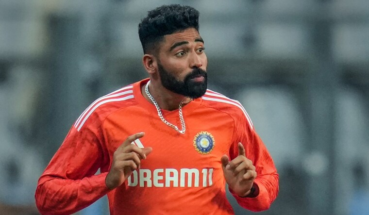 India's Mohammed Siraj during a practice session | PTI