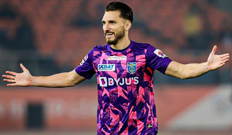 Dimitrios Diamantakos of Kerala Blasters scored the only goal of the game | Twitter