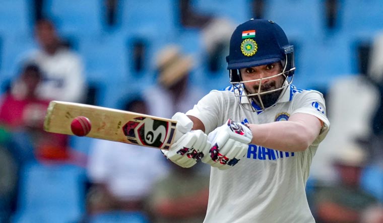 K.L. Rahul plays a shot during the first day of the first Test cricket match between India and South Africa | PTI