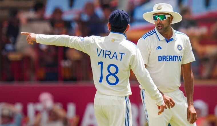 India's Virat Kohli and Ravichandran Ashwin on the third day | PTI