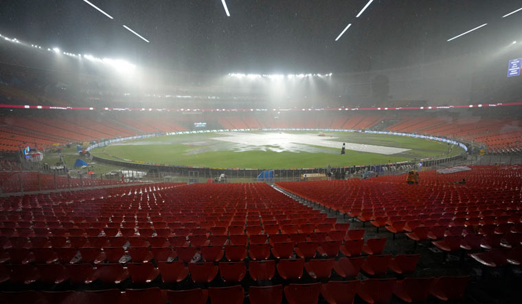 The area near Motera, where the stadium is located, received over 70 mm rainfall in two hours | AP