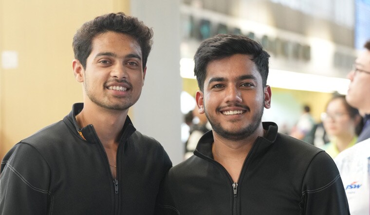  Indian shooter Aishwary Pratap Singh Tomar and Swapnil Suresh Kusale during 50m rifle 3 positions men's qualification event at the 19th Asian Games | PTI