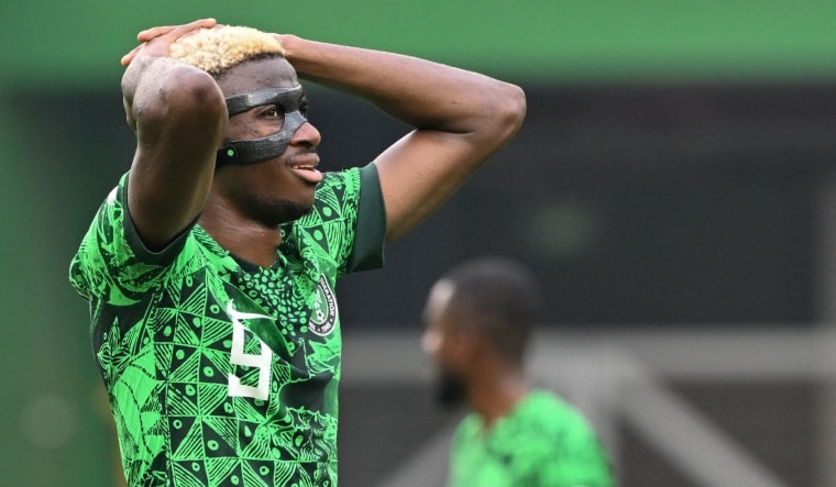Nigeria's Victor Osimhen during the Africa Cup of Nations 2024 group A football match against Equatorial Guinea | AFP