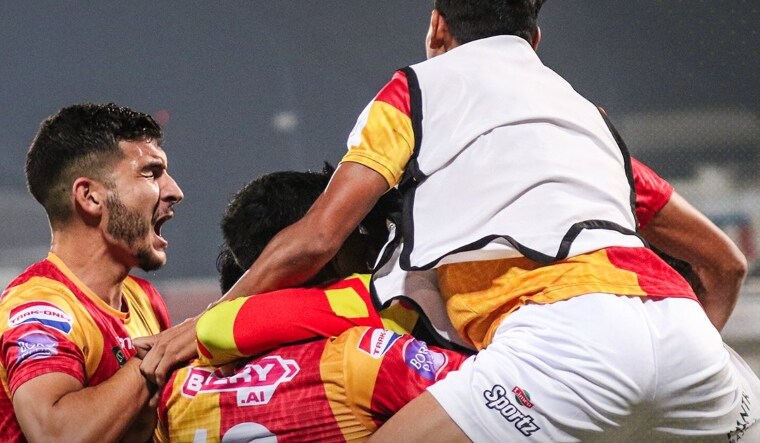 Jovial East Bengal stars after the goal | Twitter