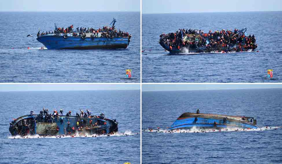 TOPSHOT-ITALY-REFUGEE-IMMIGRATION-SHIPWRECK-RESCUE-COMBO