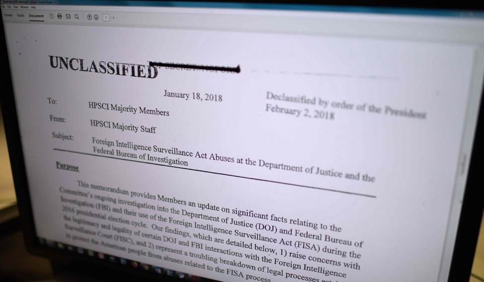Explosive memo released as Trump escalates fight over Russia probe