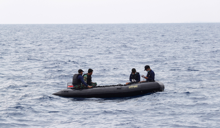Rescue operation in progress at site where Lion Air plane crashed Rescue operation in progress at site where Lion Air plane crashed
