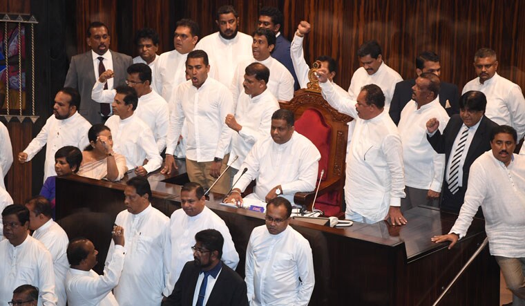 Chaotic scenes unfolding in the Sri Lankan parliament | Bhanu Prakash Chandra