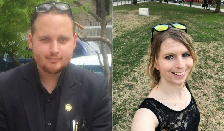 Adrian Lamo [left] and Chelsea Manning | File